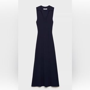 MNG Knitted Midi-Dress with Lapels